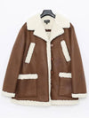 Clara Shearling Coat Brown - A.P.C. - BALAAN 4