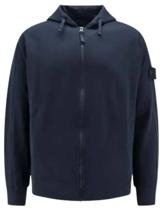 Regular Fit Cotton Zip-up Hoodie Navy - STONE ISLAND - BALAAN 2