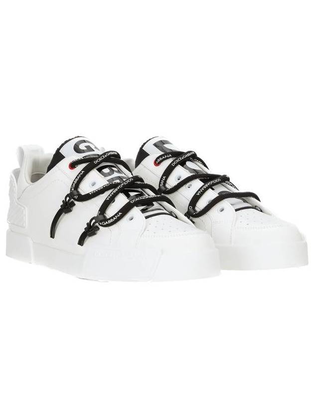 Dolce & Gabbana Men's Portofino Low Top Sneakers White - DOLCE&GABBANA - BALAAN 3