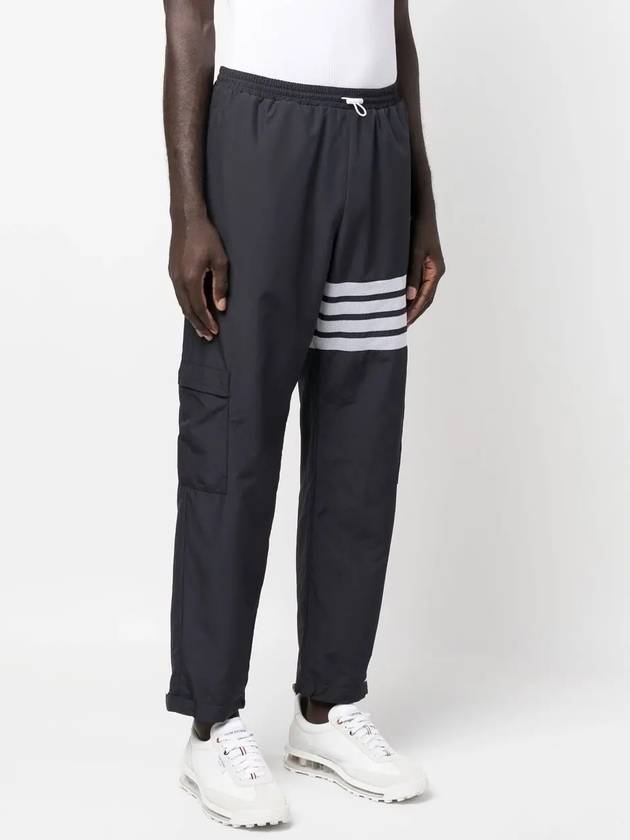 Men's Military Ripstop Mesh 4 Bar Track Pants Navy - THOM BROWNE - BALAAN 3