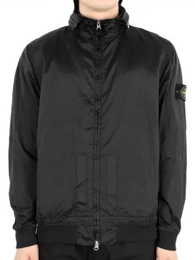 Men's Logo Patch Nylon Metal Zip-up Jacket Black - STONE ISLAND - BALAAN 2