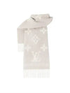 Reykjavik Monogram Cashmere Scarf Grey - LOUIS VUITTON - BALAAN 4