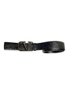 V logo ostrich leather belt black - VALENTINO - BALAAN.