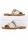 Woody Logo Flat Mule Slippers White - CHLOE - BALAAN 11