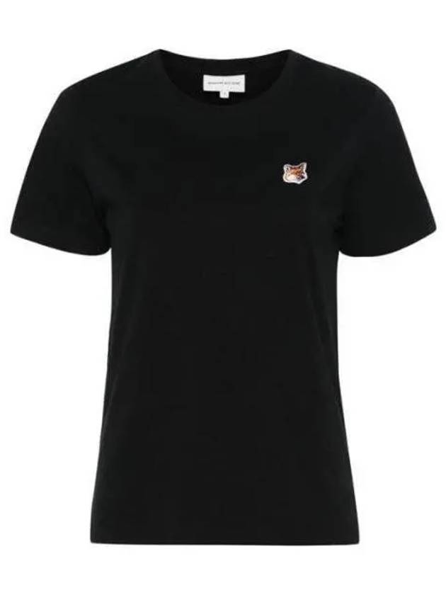 Fox Head Patch Regular Short Sleeve T-Shirt Black - MAISON KITSUNE - BALAAN 2