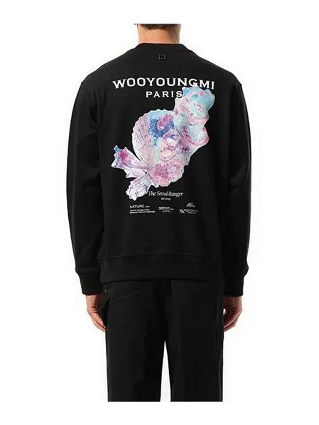 3D Coral Back Logo Sweatshirt Black - WOOYOUNGMI - BALAAN 3