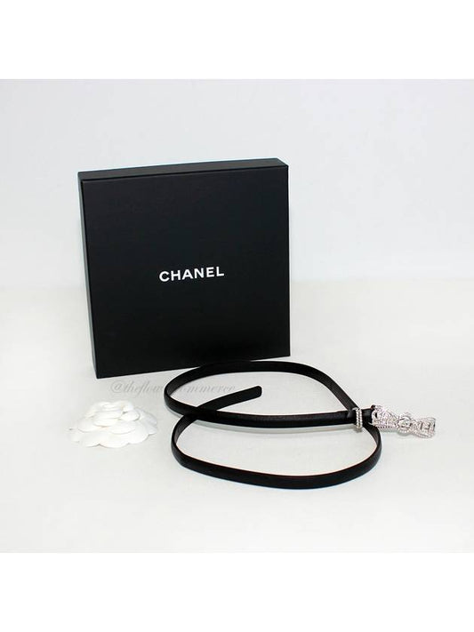 Logo Ribbon Leather Belt 75 AA8576 B09084 94305 - CHANEL - BALAAN 1