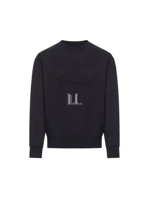 Logo Detail Crew Neck Sweatshirt Black - GIVENCHY - BALAAN 2