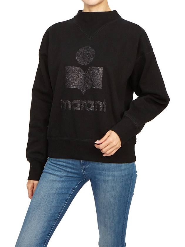 Moby Logo Print Sweatshirt Black - ISABEL MARANT - BALAAN 5