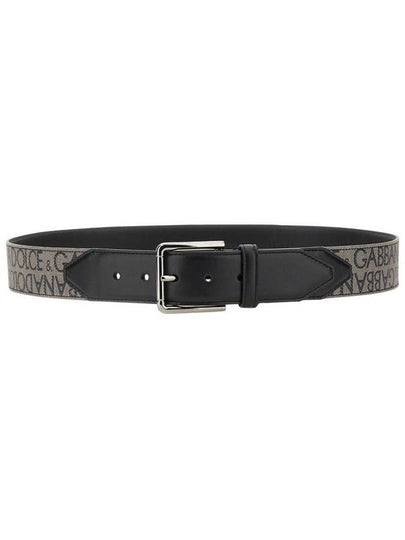 logo leather belt black - DOLCE&GABBANA - BALAAN 2