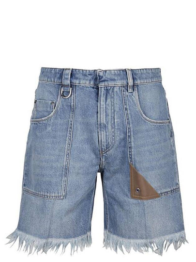 Fringe Denim Shorts Blue - FENDI - BALAAN 2