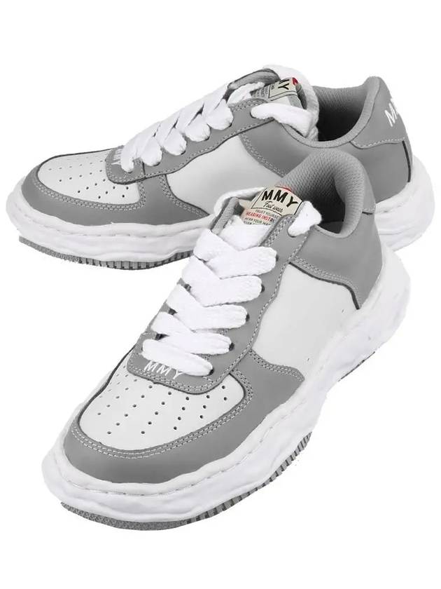 Wayne OG Sole Leather Low Top Sneakers Grey - MAISON MIHARA YASUHIRO - BALAAN 3