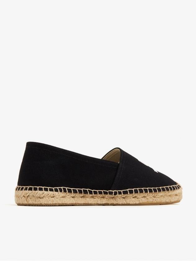 Canae Embroidered Logo Canvas Espadrilles Shoes Black - ISABEL MARANT - BALAAN 4