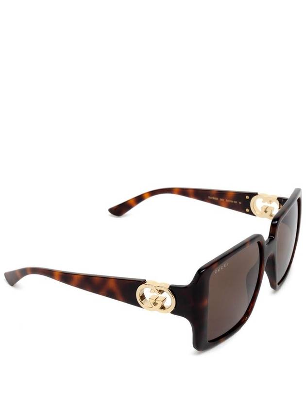 Eyewear Side Logo Square Frame Sunglasses Brown - GUCCI - BALAAN 3