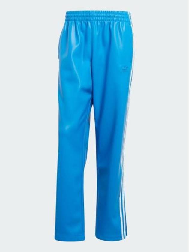 Faux Leather 3 Stripes Firebird Track Pants Blue - ADIDAS - BALAAN 2