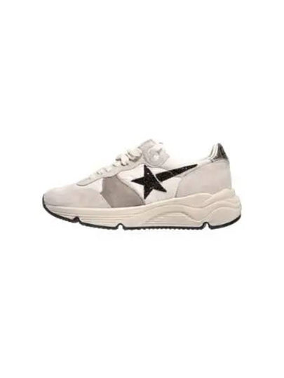 Glitter Star Patch Suede Low Top Sneakers Beige - GOLDEN GOOSE - BALAAN 2