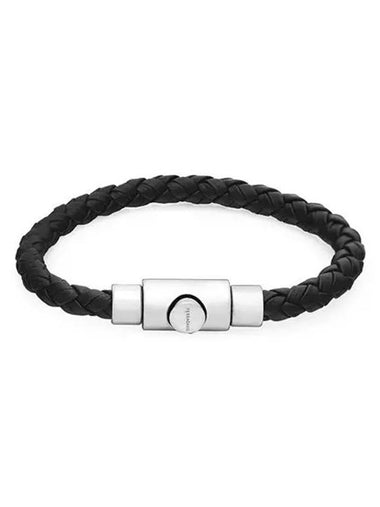 Salvatore braided bracelet black - SALVATORE FERRAGAMO - BALAAN 1