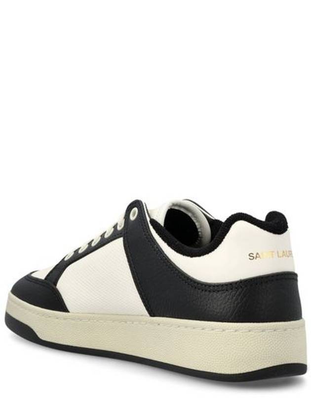 SL 61 Low Top Sneakers Black White - SAINT LAURENT - BALAAN 4