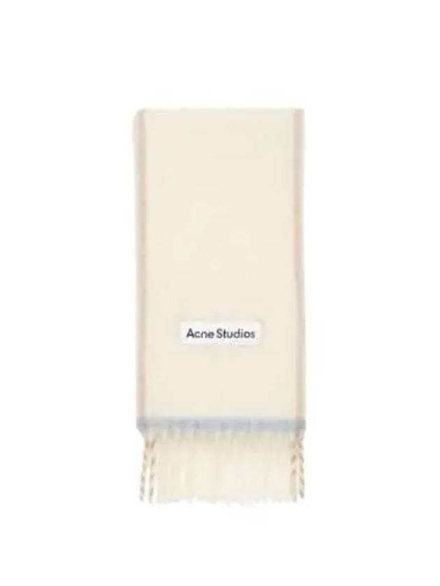 Mohair Wool Fringe Muffler White - ACNE STUDIOS - BALAAN 2