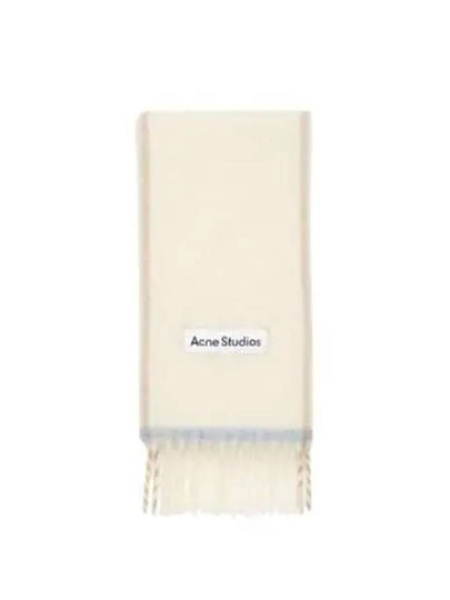 Mohair Wool Fringe Muffler White - ACNE STUDIOS - BALAAN 2