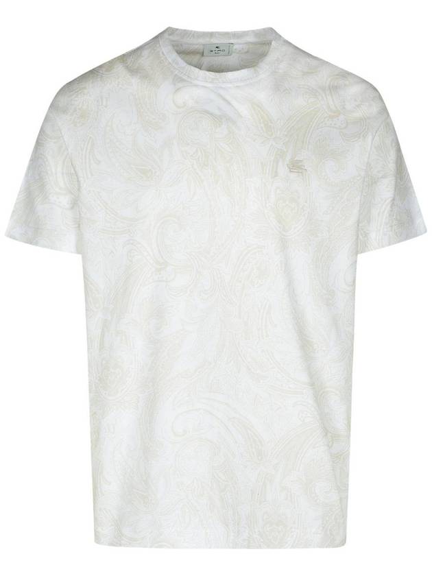 Etro 'Roma' White Cotton T-Shirt - ETRO - BALAAN 1