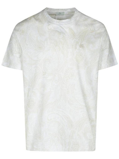 Etro 'Roma' White Cotton T-Shirt - ETRO - BALAAN 1