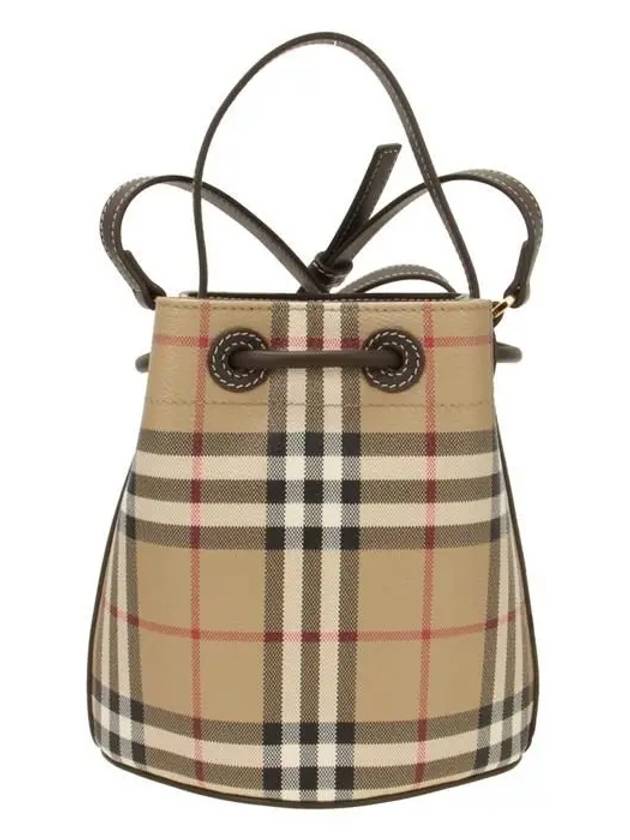 Archive Beige Military Mini Check Bucket Bag 81004881 - BURBERRY - BALAAN 4