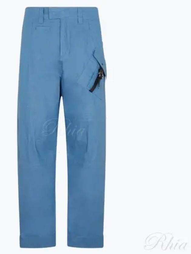 Logo Buckle Straight Pants Blue - DIOR - BALAAN 2