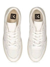 V 10 Logo Perforated White Leather Sneakers VX021270 - VEJA - BALAAN 4