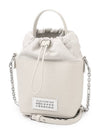 5AC Number Logo Texture Leather Bucket Bag Grey - MAISON MARGIELA - BALAAN 3