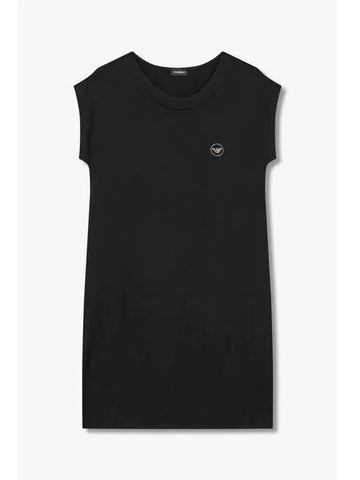 UNDERWEAR ARMANI 30 9 29 Women s Eagle Logo Rayon Lounge Dress Black - EMPORIO ARMANI - BALAAN 1