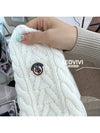 Logo Wappen Patch Wool Knit Muffler Shawl White E20939974400A9146 - MONCLER - BALAAN 6