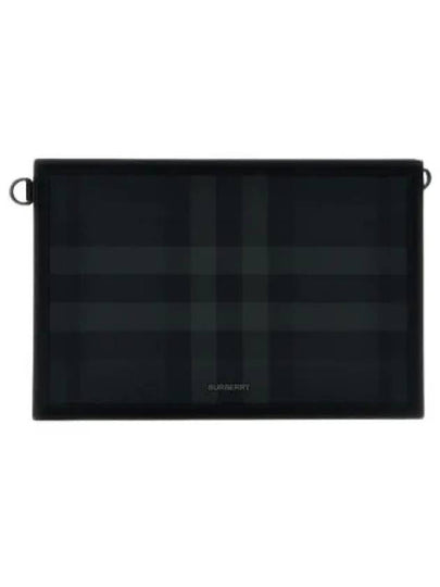 Check Small Logo Clutch Bag Black - BURBERRY - BALAAN 2