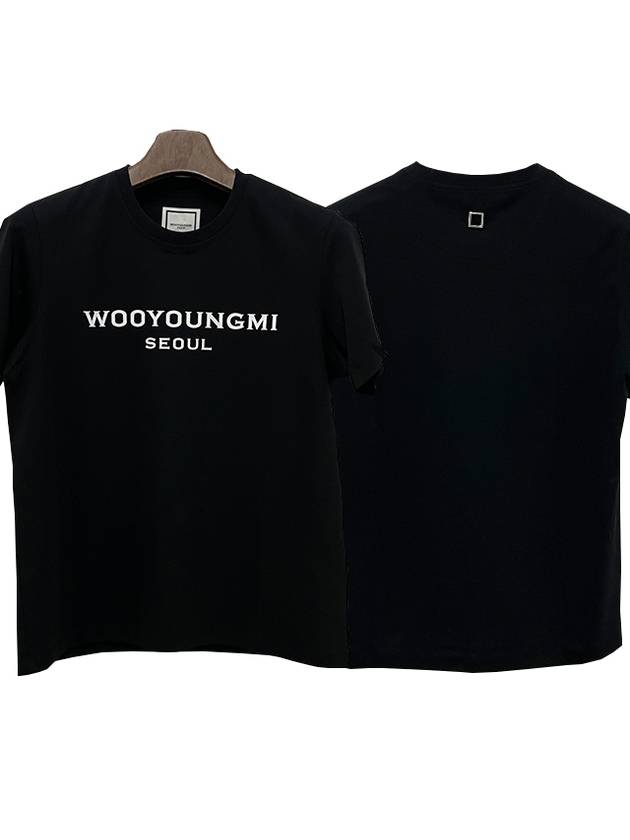 Front Seoul Logo Short Sleeve T-Shirt Black - WOOYOUNGMI - BALAAN 2