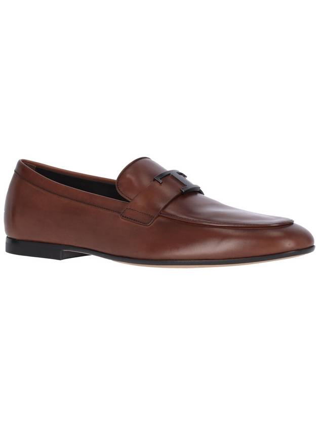 Men's T Timeless Leather Loafer Brown - TOD'S - BALAAN 3