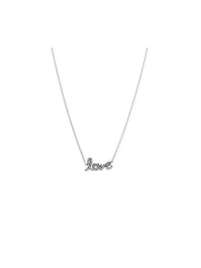 Sparkling Handwritten Love Collier Necklace Silver - PANDORA - BALAAN 2