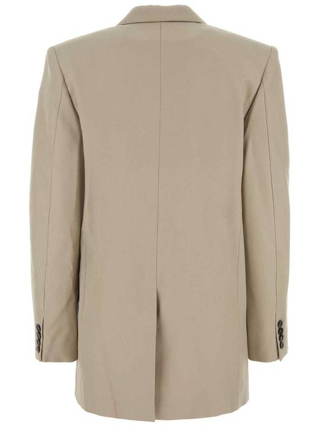 Nevimea Double Breasted Virgin Wool Blazer Jacket Beige - ISABEL MARANT - BALAAN 3