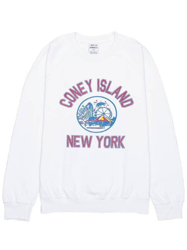 Coney Island Logo Sweatshirt White - WILD DONKEY - BALAAN 1