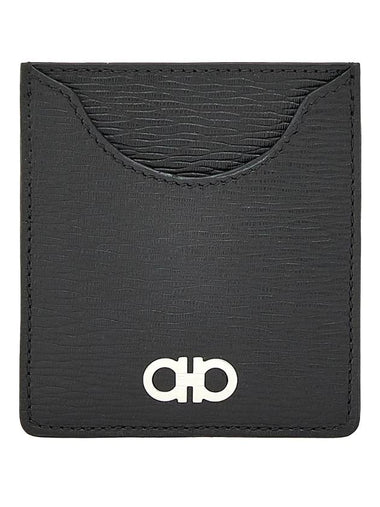 Gancini Card Wallet Black - SALVATORE FERRAGAMO - BALAAN 1