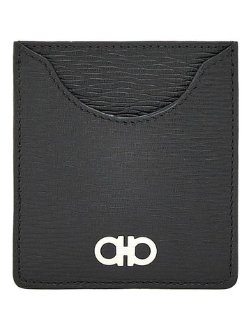 Gancini Card Wallet Black - SALVATORE FERRAGAMO - BALAAN 1