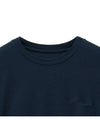 Silk Blended Luxe Short Sleeve T-Shirt Navy - NOIRER - BALAAN 5