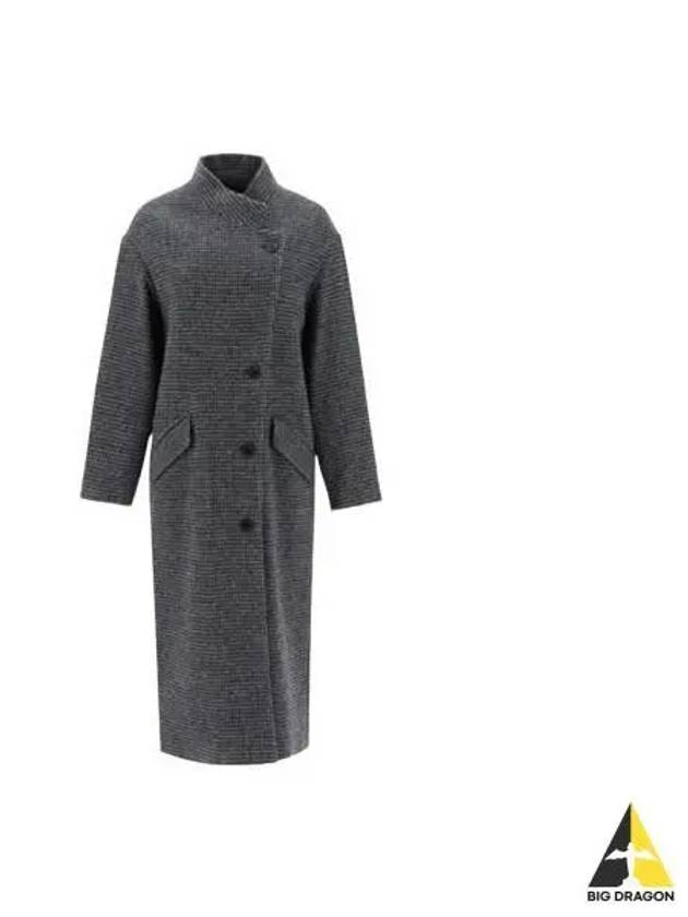 Women s Sabine Check Wool Long Coat Gray MA0102FA A3D17E - ISABEL MARANT - BALAAN 1