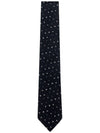 H Scintillant Silk Tie Noir Gris - HERMES - BALAAN 2