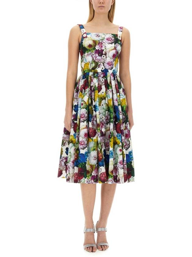 Midi Dress F6ZT0T HS5Q2HA4YF MULTICOLOUR - DOLCE&GABBANA - BALAAN 3