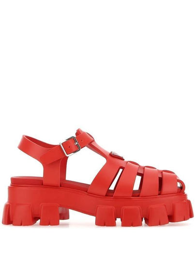 Monolith Rubber Sandals Red - PRADA - BALAAN 2