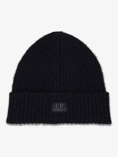 Logo Fleece Knit Beanie Black - CP COMPANY - BALAAN 1