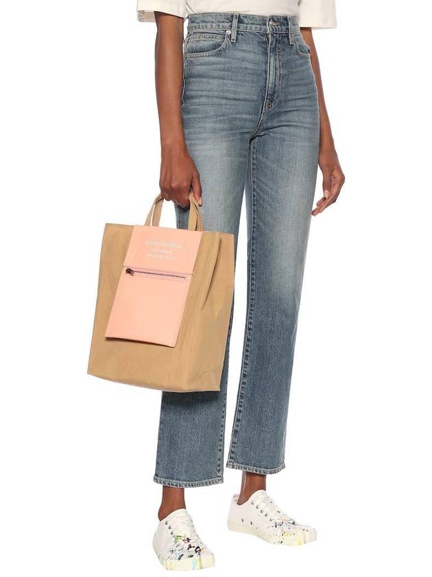 Logo Canvas Baker Out Medium Tote Bag Pink Beige - ACNE STUDIOS - BALAAN 4