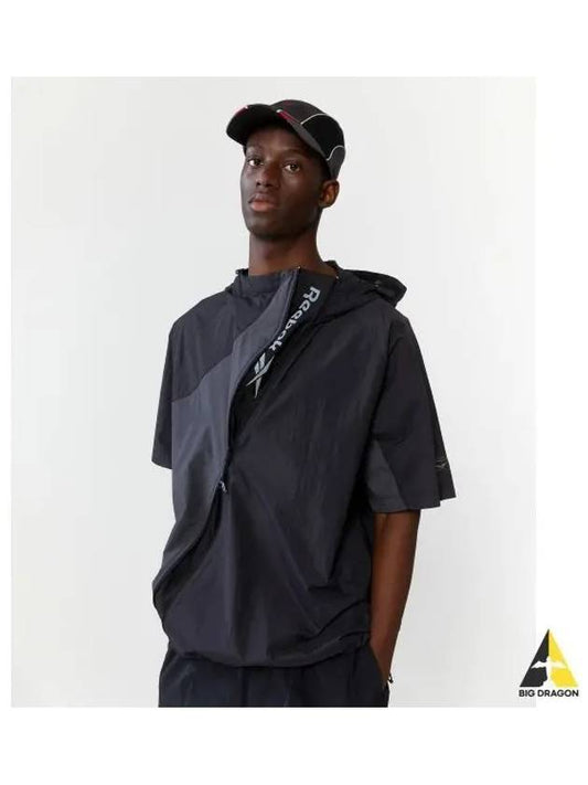 Hidden ventil short sleeve hooded anorak black - REEBOK - BALAAN 1