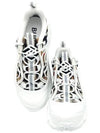 Arthur Vintage Check Cotton Leather Low Top Sneakers White - BURBERRY - BALAAN.