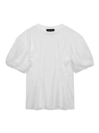 T shirt Sculp Tulle Short Sleeve Black White - SIMONE ROCHA - BALAAN 1